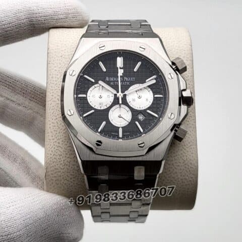 Duplicate Audemars piguet watches Royal Oak Chronograph Stainless Steel Black Dial 41mm