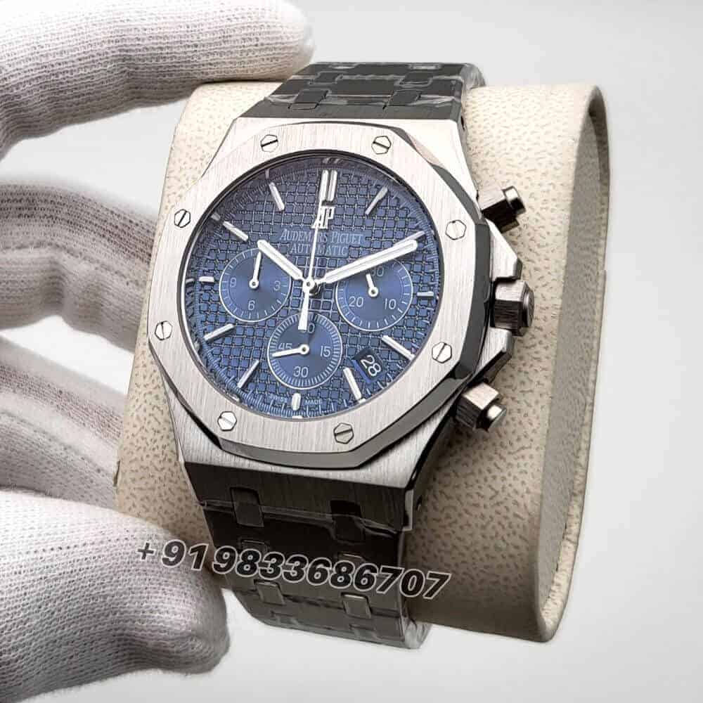 Audemars Piguet Royal Oak Chronograph Stainless Steel Blue Dial 41mm Super High Quality Clone Watch (1)