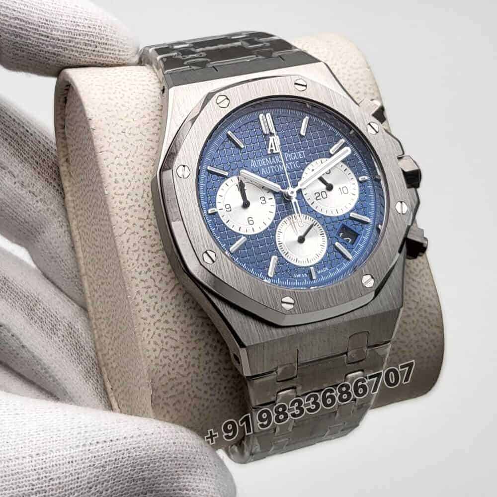 Audemars Piguet Royal Oak Chronograph Stainless Steel Blue Dial 41mm Super High Quality Replica Watch (1)