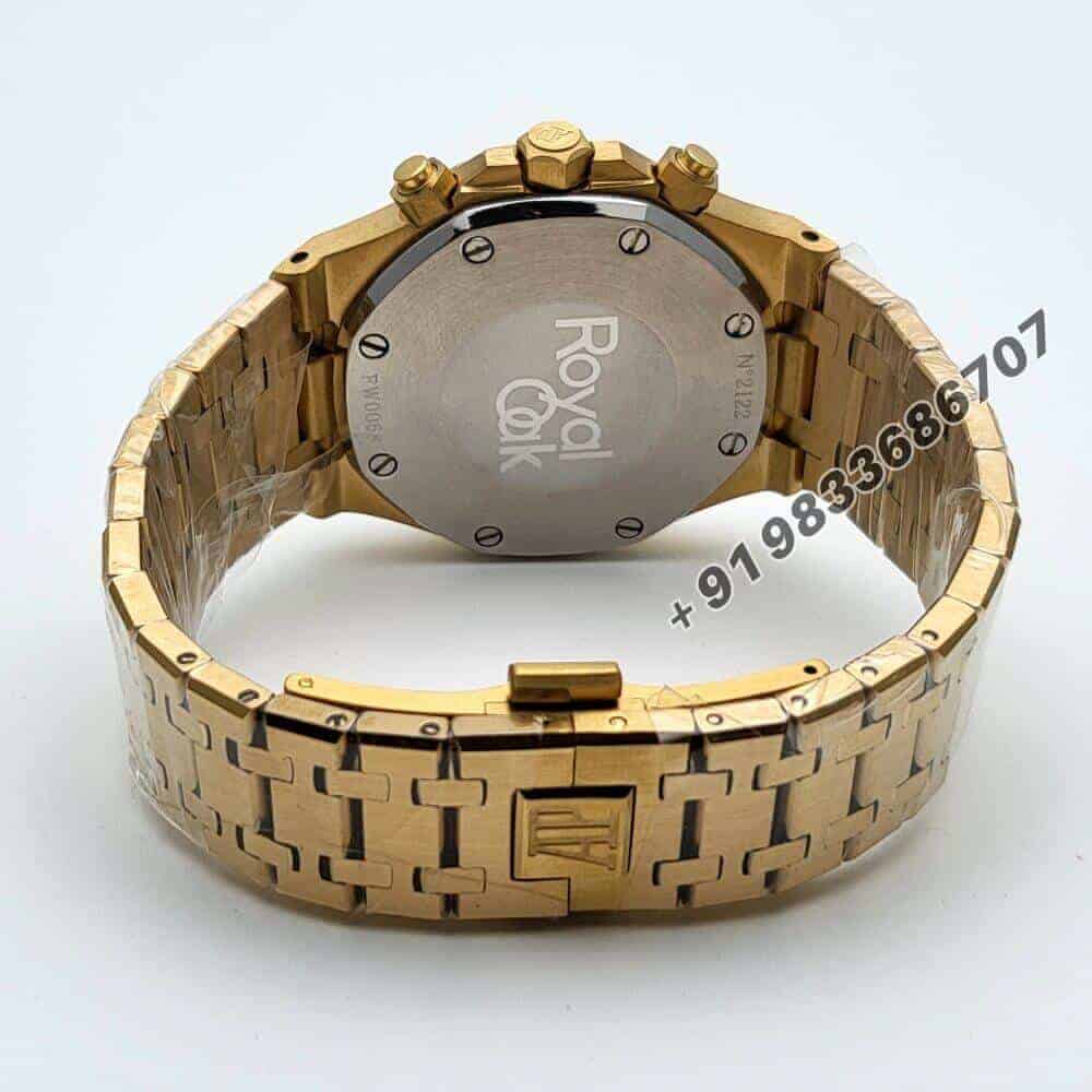 Audemars Piguet Royal Oak Chronograph Yellow Gold Green Dial 41mm Super High Quality First Copy Watch (1)