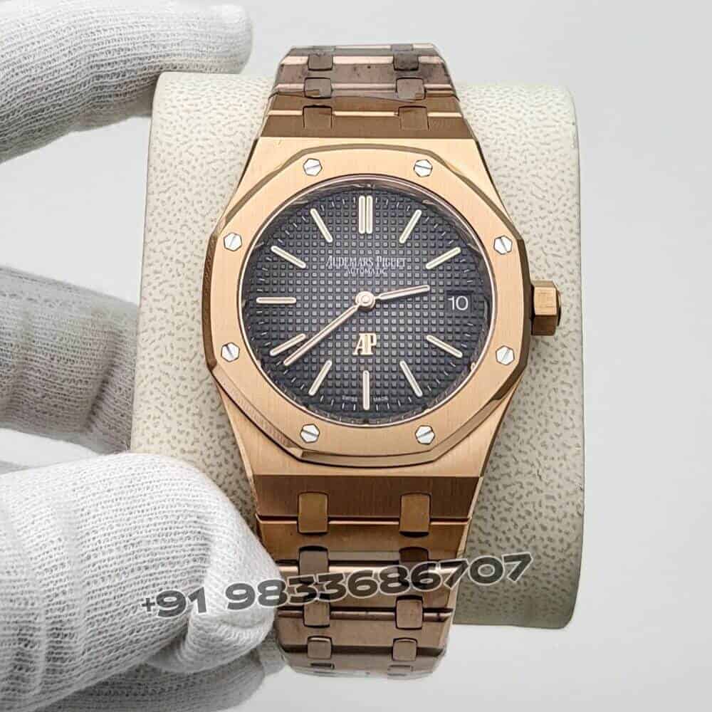 Audemars Piguet Royal Oak Jumbo Extra-Thin Smoked Grey Dial 39mm Exact 1:1 Top Quality Super Clone Replica Swiss ETA 7121 Automatic Movement Watch