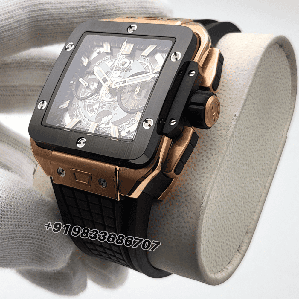 Hublot Square Bang Unico King Gold Ceramic 42mm Exact 11 Top Quality Replica Super Clone Swiss ETA HUB1280 Automatic Movement Watch