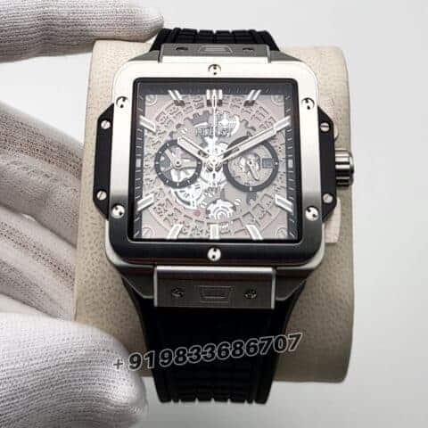Hublot Square Bang Unico Titanium Chronograph 42mm Super High Quality First Copy Watch (1)