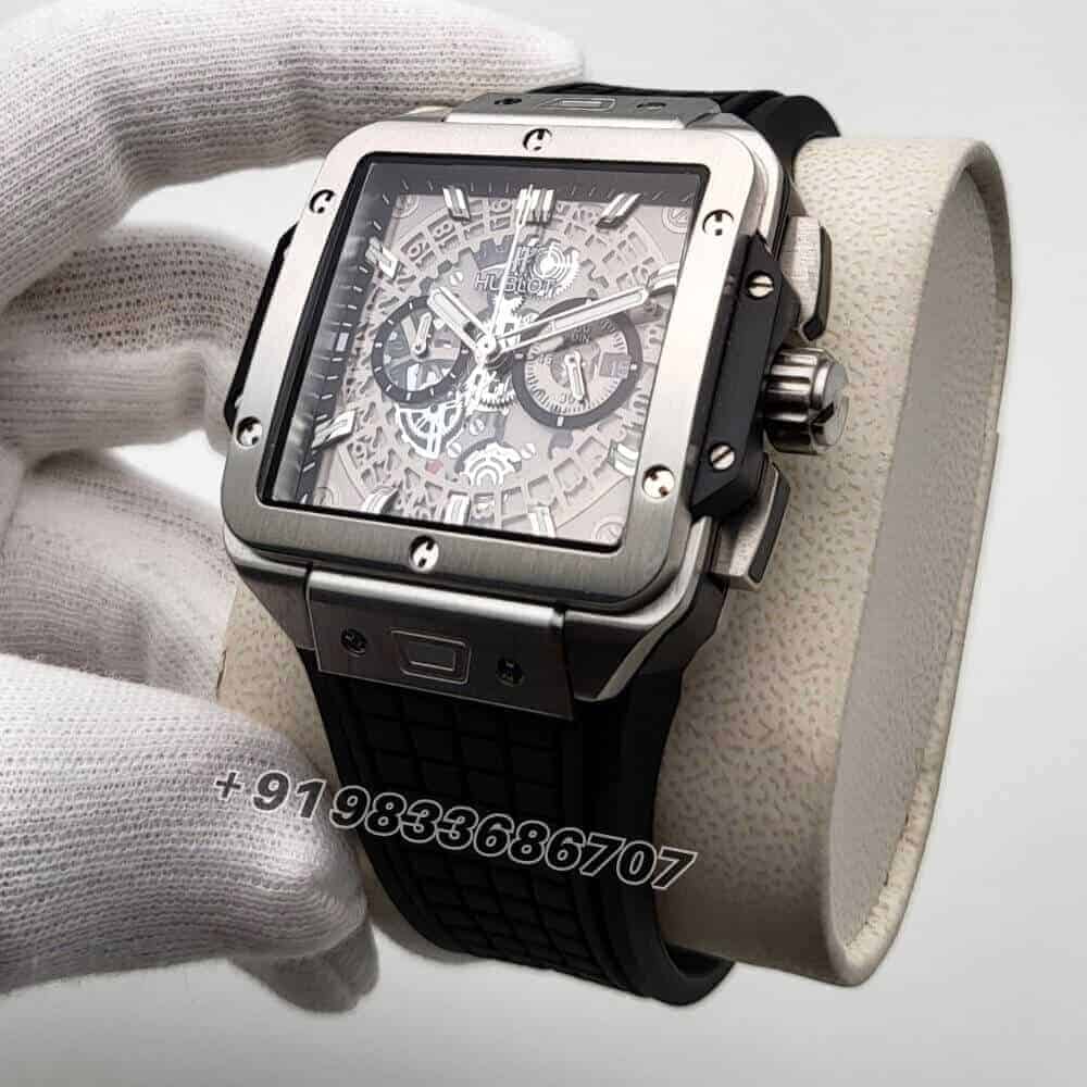 Hublot Square Bang Unico Titanium Chronograph 42mm Super High Quality First Copy Watch (1)