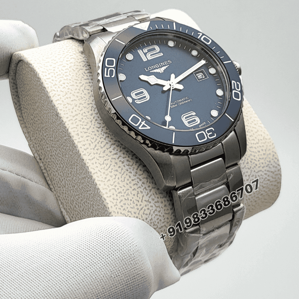 Longines Hydroconquest Stainless Steel Blue Dial 39mm High Quality Swiss Automatic Clone Watch (4)