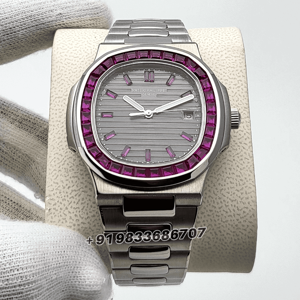 patek philippe nautilus first copy Pink Emerald 41mm