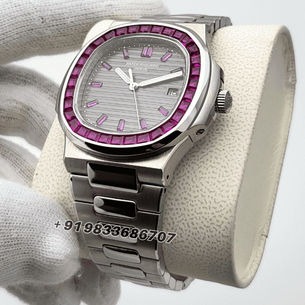 Patek Philippe Nautilus Pink Emerald 41mm High Quality Swiss Automatic Replica Watch