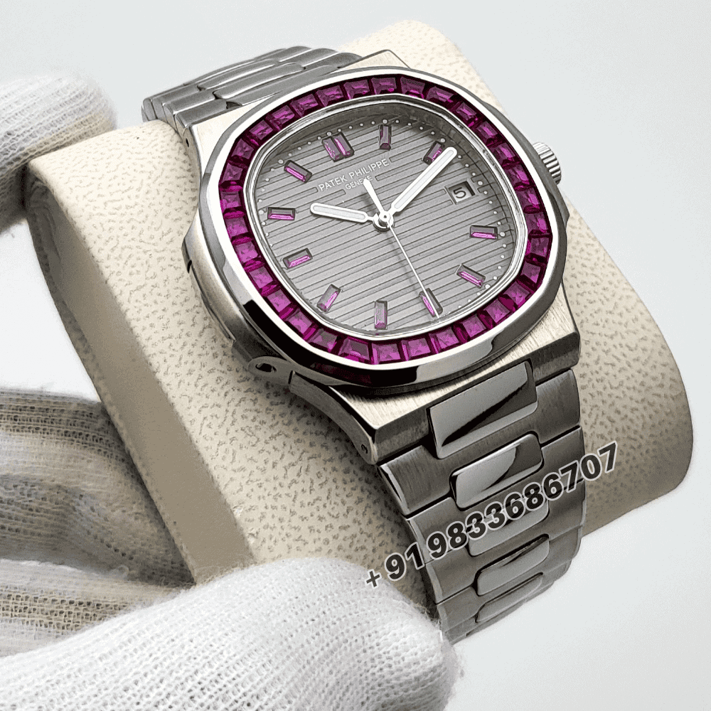 Patek Philippe Nautilus Pink Emerald 41mm High Quality Swiss Automatic Replica Watch