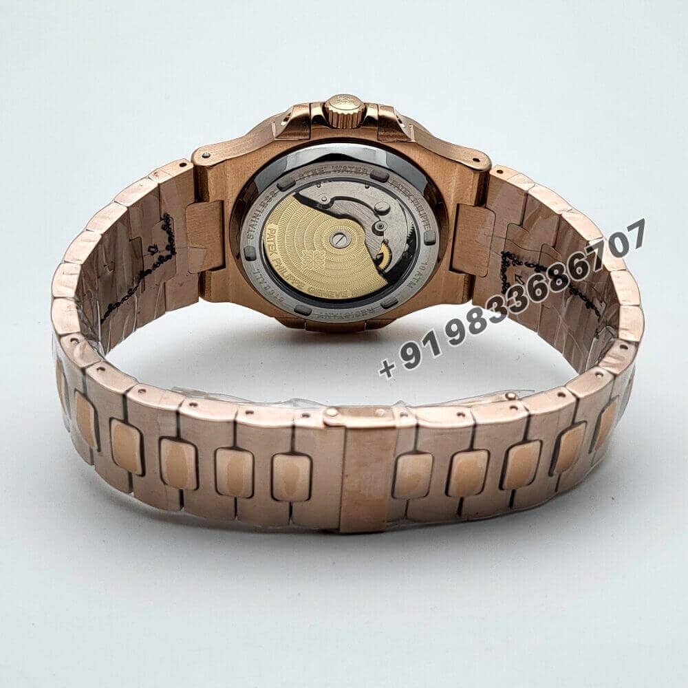 Patek Philippe Nautilus Rose Gold Brown Dial 40mm Super High Quality Swiss Automatic Replica Watch (1)