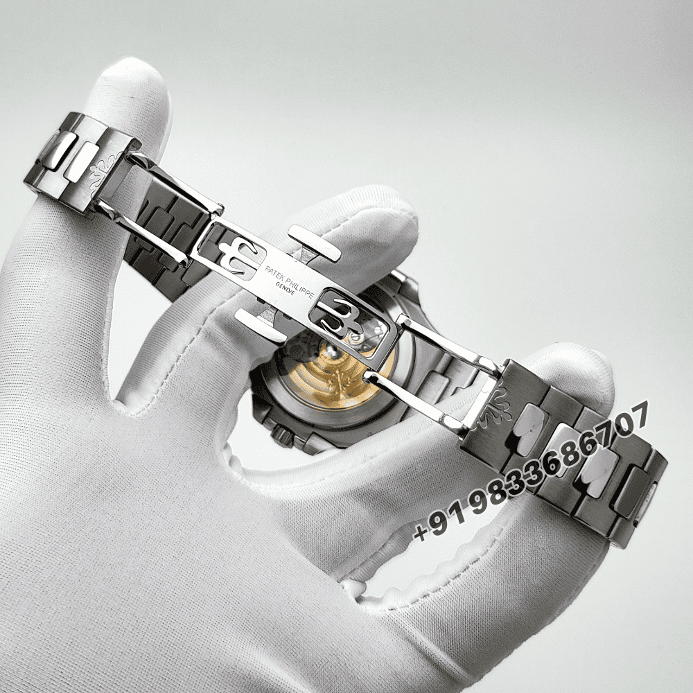 Patek Philippe Nautilus White Gold 58111G-001 Sunburst Blue Dial 41mm Exact