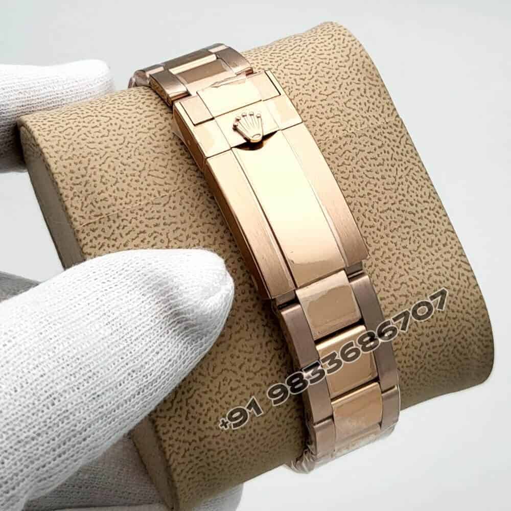 Rolex Cosmograph Daytona Rainbow Everose Gold Black Dial 40mm Exact 1:1 Top Quality Super Clone Replica Swiss ETA 4130 Automatic Movement Watch