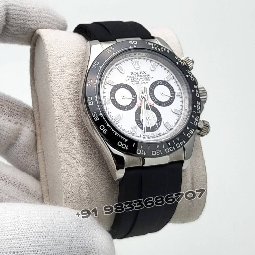 Rolex Cosmograph Daytona White Dial Oysterflex Strap 40mm Super High Quality Swiss Automatic Watch (1)