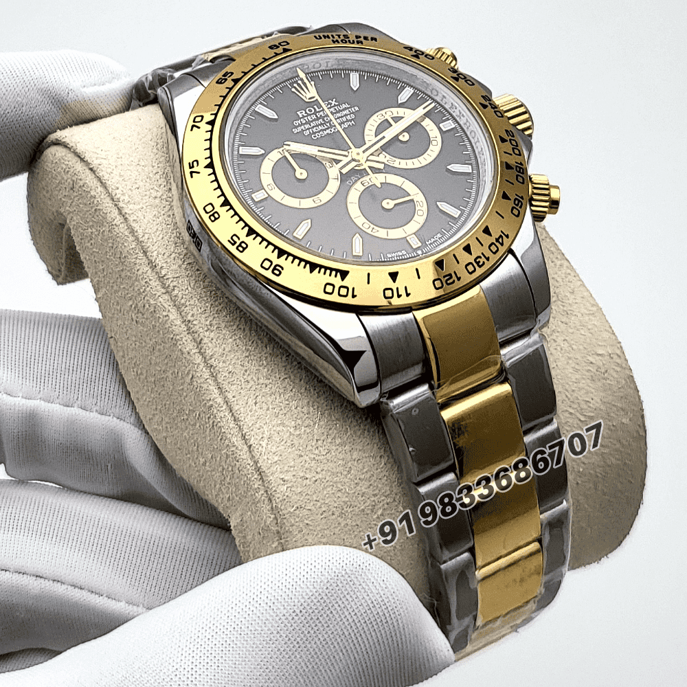 Rolex Cosmograph Daytona Yellow Rolesor Black Dial 40mm Exact