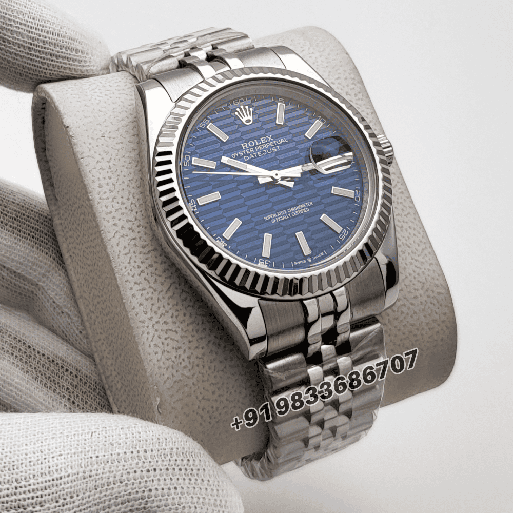 Rolex-Datejust-Stainless-Steel-White-Gold-Bright-Blue-Dial-Jubilee-Bracelet-41mm-Super-High-Quality-Swiss-Automatic-Copy-Watch