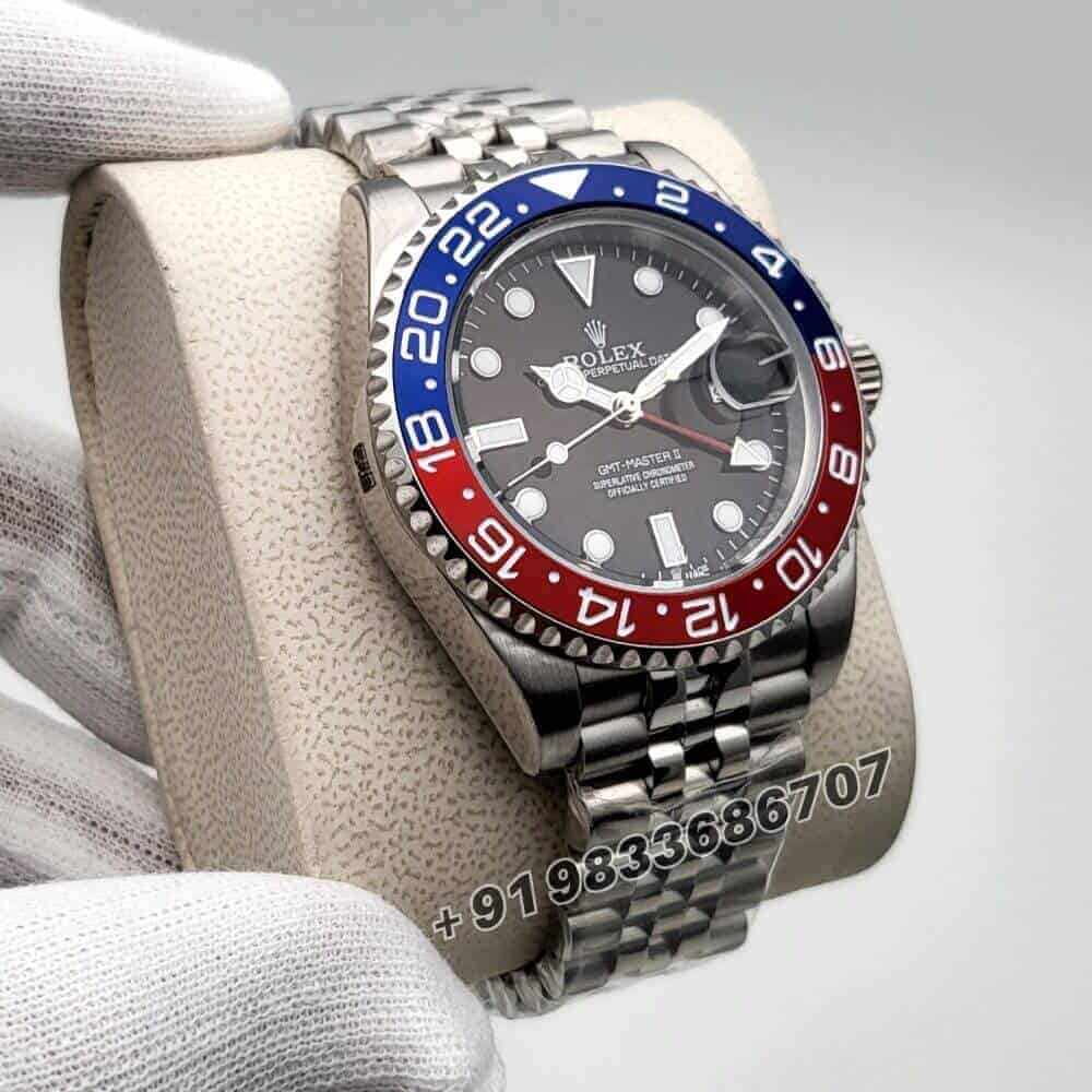 Rolex GMT Master II Pepsi Jubilee Strap 40mm Super High Quality Swiss Automatic First Copy Watch (1)