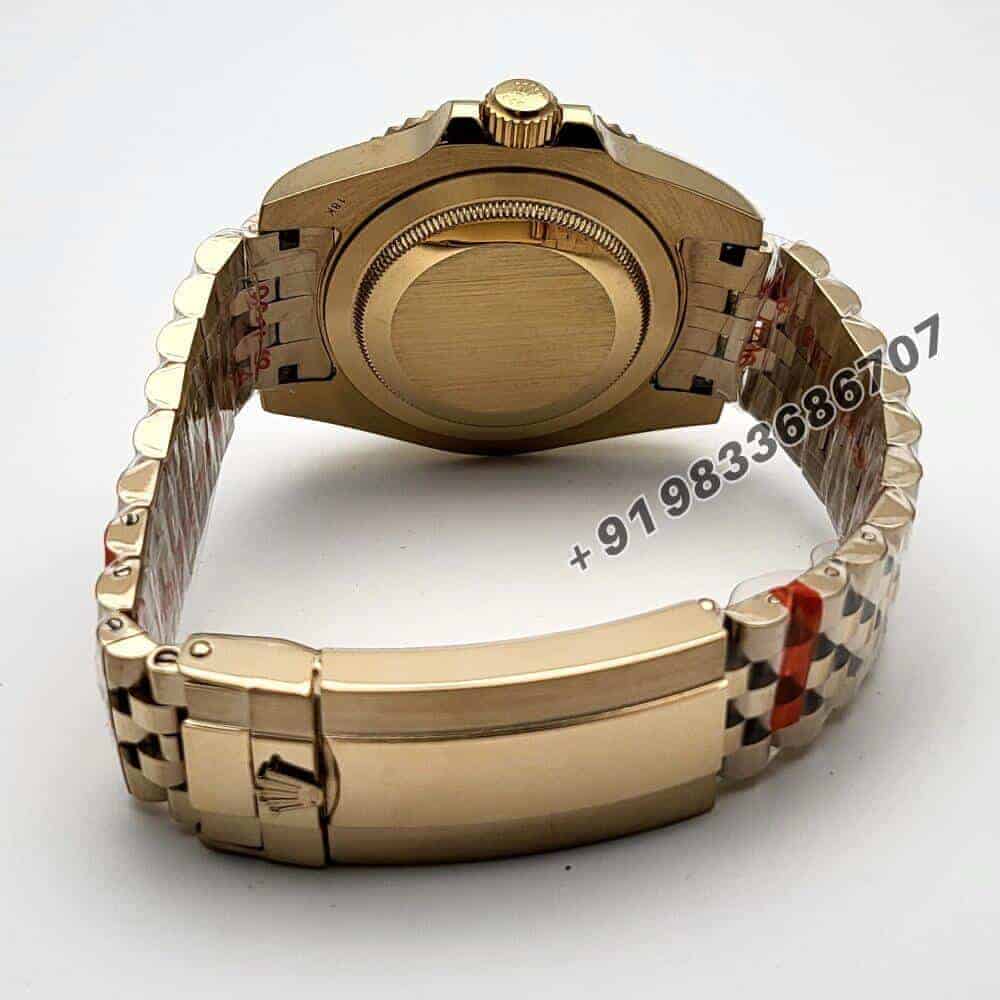 Rolex GMT Master II Yellow Gold Black Dial Jubilee Bracelet 40mm Super High Quality Swiss Automatic Clone Watch (1)