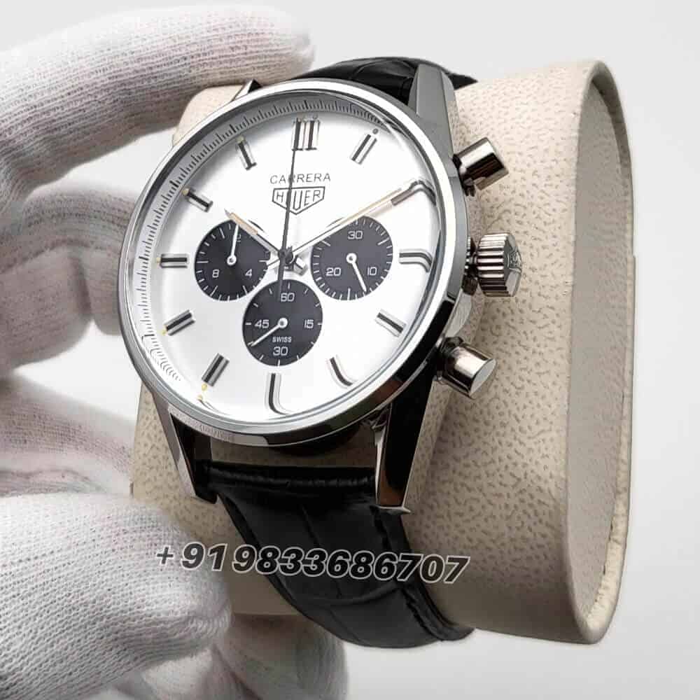 Tag Heuer Carrera 60th Anniversary Chronograph White Dial 39mm Super High Quality Clone Watch (1)