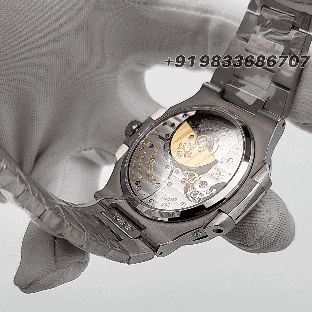 Patek Philippe Nautilus Moon Phase Power Reserve 5712/1A-001 Black-Blue Dial 40mm Exact 1:1 Top Quality Super Clone Swiss ETA 240 PS IRM CLU Automatic Movement Watch - Image 5