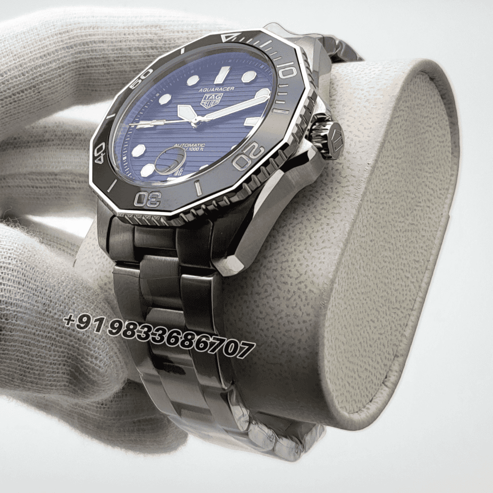 ag Heuer Aquaracer Professional 300 Stainless Steel Black Dial 43 mm Super High Quality Swiss Automatic First Copy Replica Watch