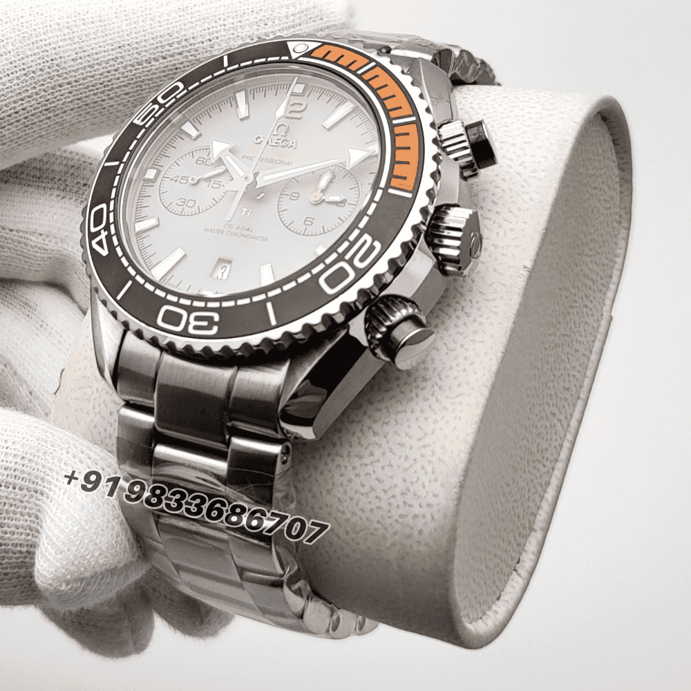Omega Seamaster Planet Ocean 600M Chronograph Titanium On Titanium Grey Dial 45.5mm Exact 1:1 Replica Top Quality Super Clone Swiss ETA 9900 Automatic Movement Watch