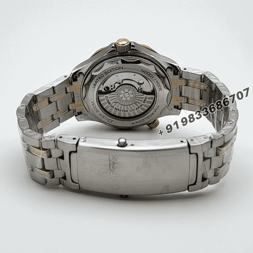 Omega Seamaster Diver 300M Dual Tone Blue Dial High Quality Swiss Automatic Watch