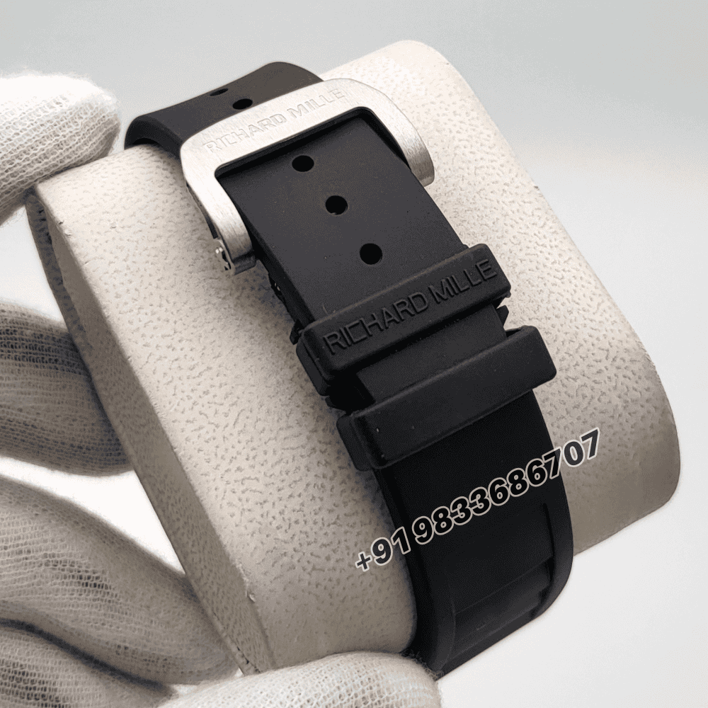 Richard Mille RM 011-03 Flyback Chronograph Titanium Black Rubber Strap Super High Quality Swiss Automatic Watch