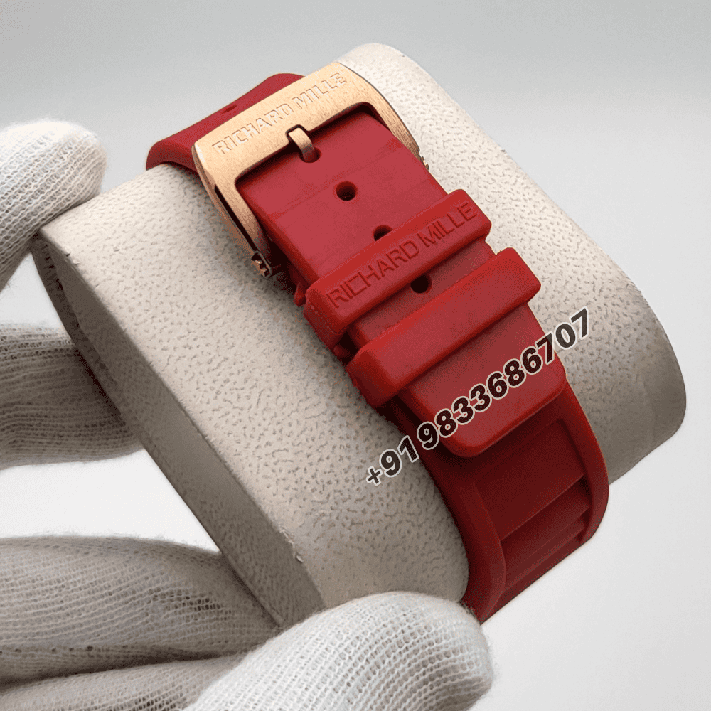 Richard Mille RM 011-FM Flyback Chronograph Orange Rubber Strap Super High Quality Swiss Automatic Watch