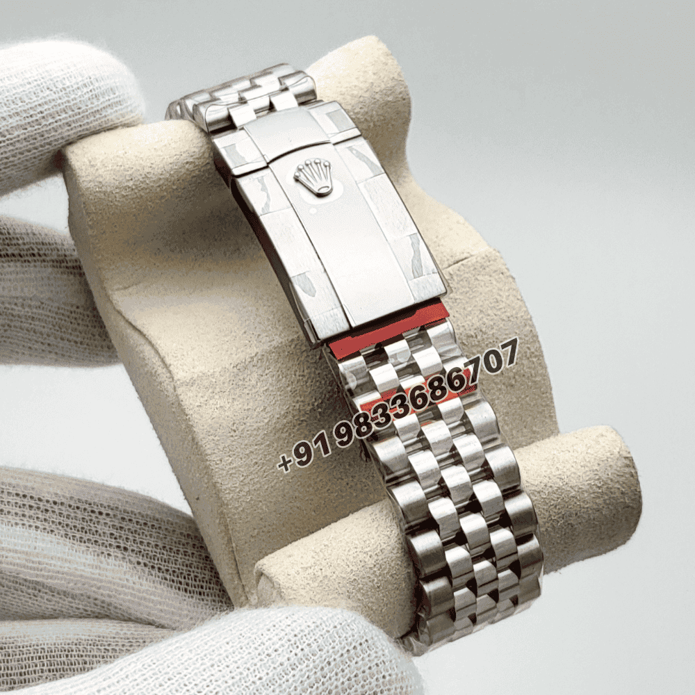 Rolex Datejust Oystersteel and White Gold Slate Dial 41mm Exact 11 Top Quality Super Clone Replica Swiss ETA 3235 Automatic Movement Watch