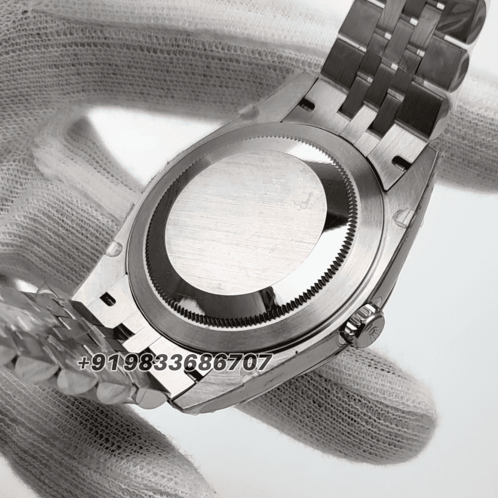 Rolex Datejust Oystersteel and White Gold Bright Blue with Diamonds Set Dial 41mm Exact 11 Top Quality Super Clone Swiss ETA 3235 Automatic Movement Watch (2)