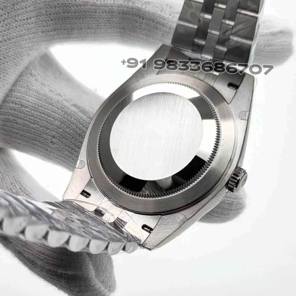 Rolex Datejust Oystersteel and White Gold Bright Black Dial 41mm Exact 1:1 Top Quality Super Clone Replica Swiss ETA 3235 Automatic Movement Watch