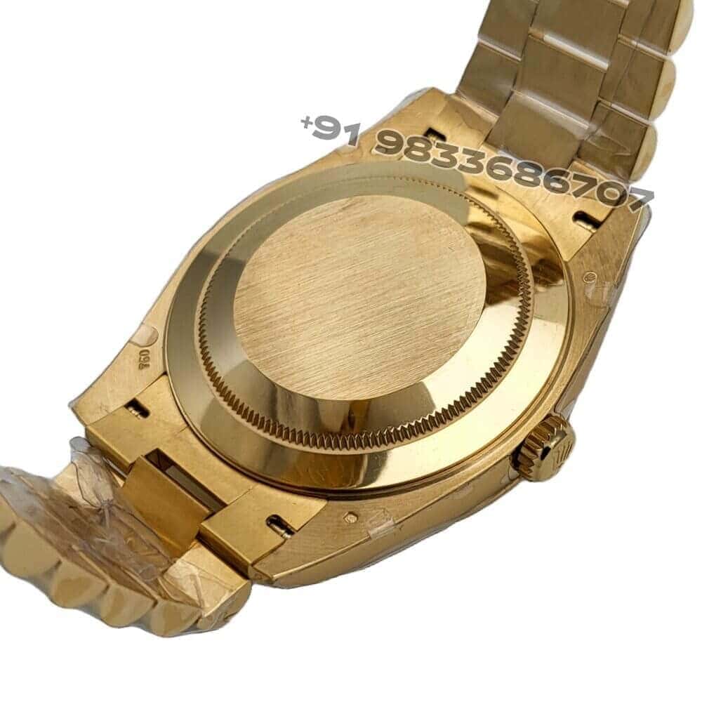 Rolex Day-Date 18kt Yellow Gold White Dial 40mm Exact 1:1 Top Quality Super Clone Replica Swiss ETA 3255 Automatic Movement Watch