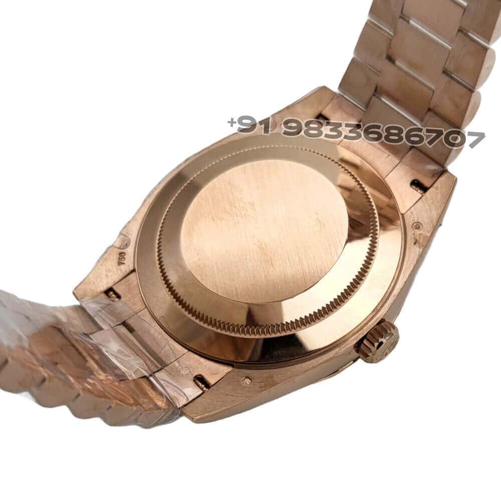 Rolex Day-Date Everose Gold Olive Green Dial 40mm Exact 1:1 Top Quality Super Clone Replica Swiss ETA 3255 Automatic Movement Watch