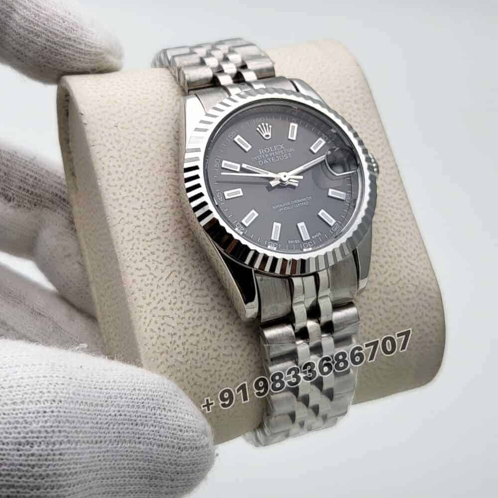 Rolex Datejust Dark Grey Dial 31mm Super High Quality Swiss Automatic Women’s Watch