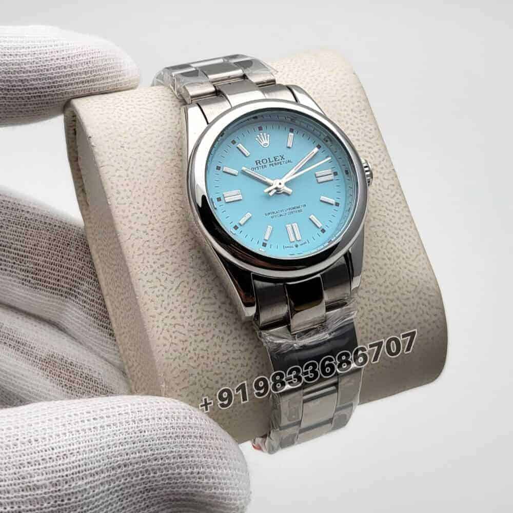 Rolex Oyster Perpetual Stainless Steel Blue Dial 31mm Super High Quality Swiss Automatic Women’s Watch (1)