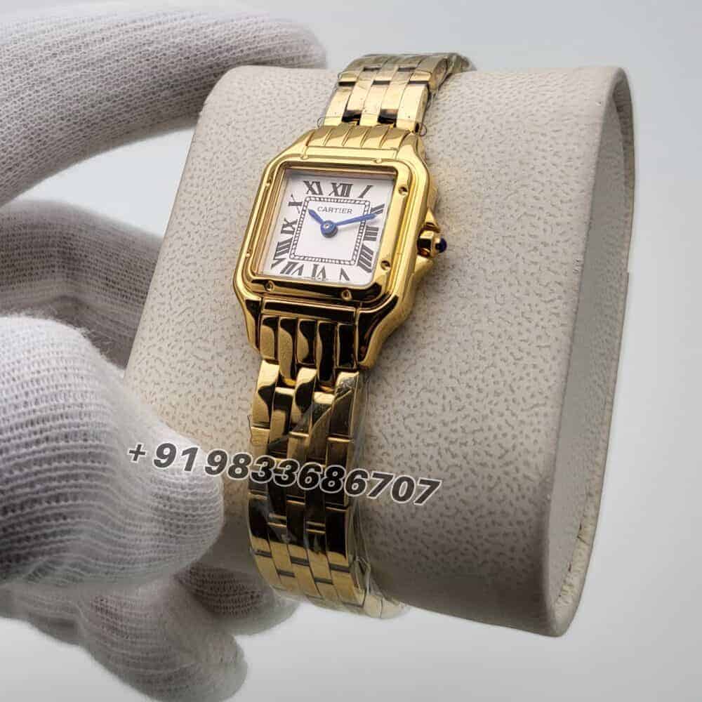 Cartier Panthere De Yellow Gold White Dial Super High Quality Women’s Watch