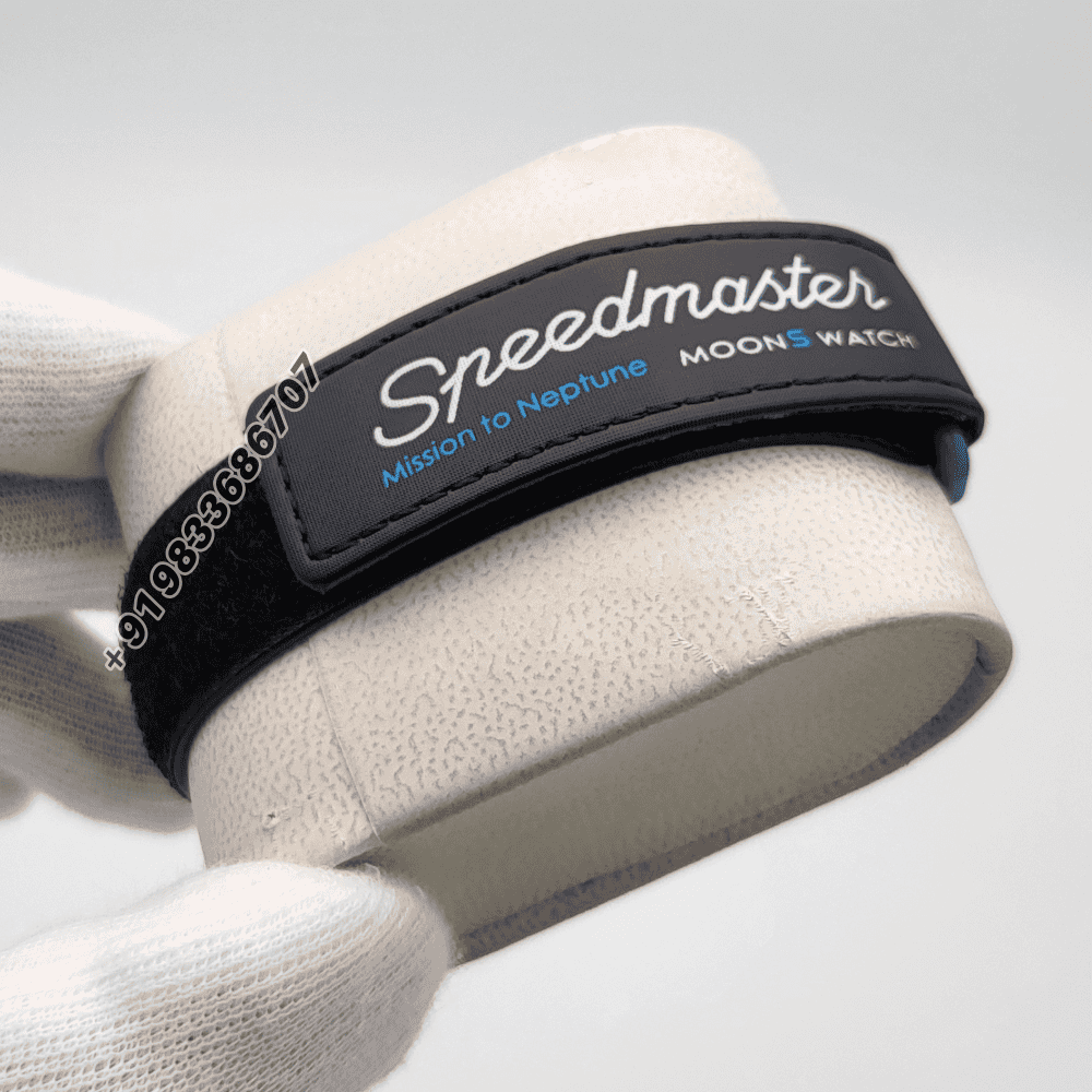 Omega Speedmaster Swatch Moonswatch Mission to Neptune Chronograph Blue Dial Super High Quality Watch (1)