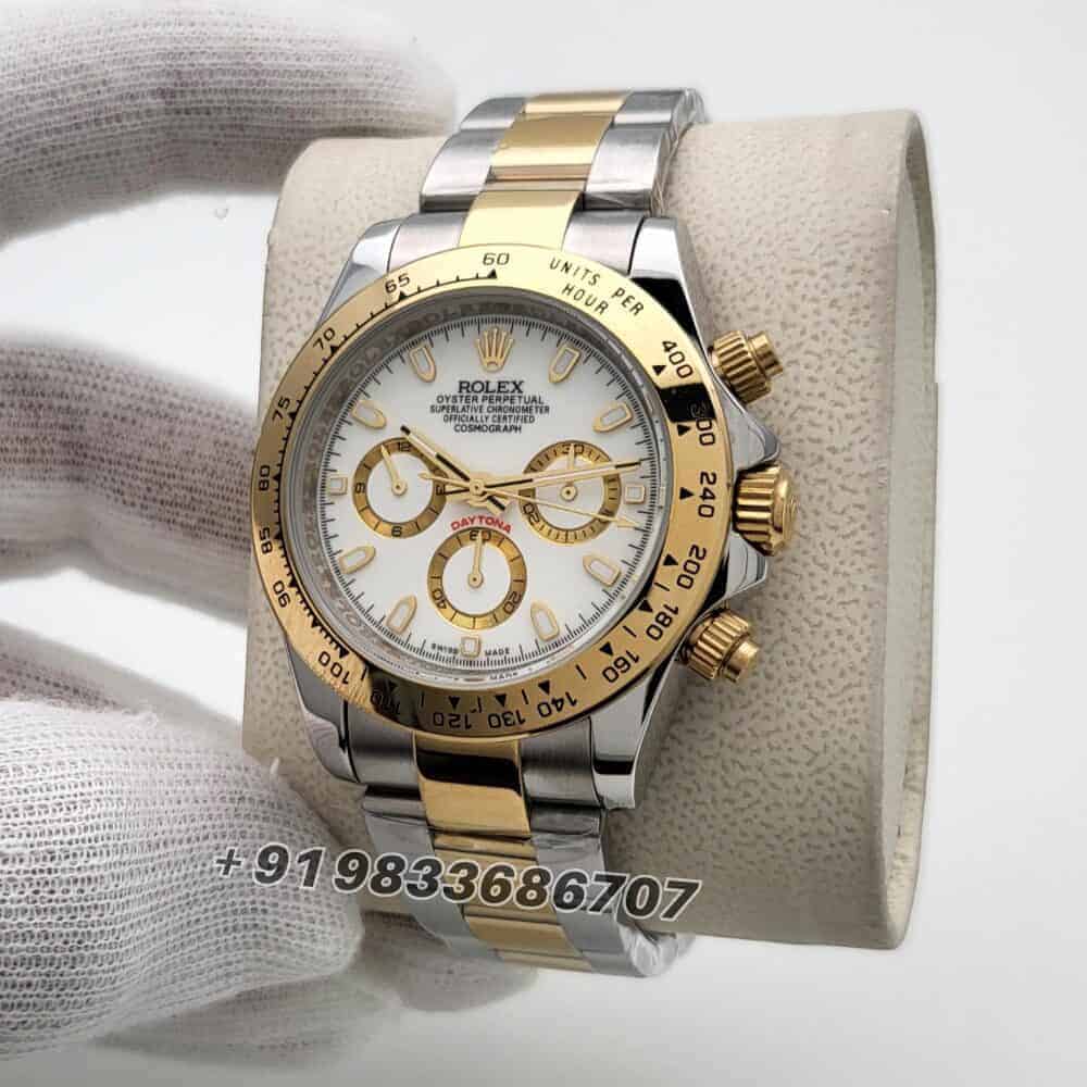 Rolex Cosmograph Daytona Yellow Rolesor White Dial 40mm Super High Quality Swiss Automatic First Copy Watch