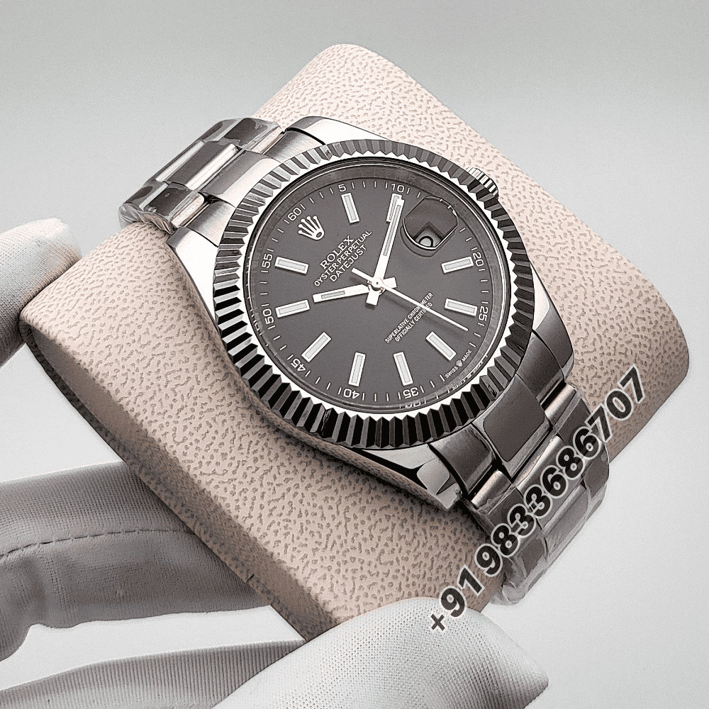 Rolex Datejust Bright Black Dial 41mm High Quality Swiss Automatic First Copy Watch - Image 3