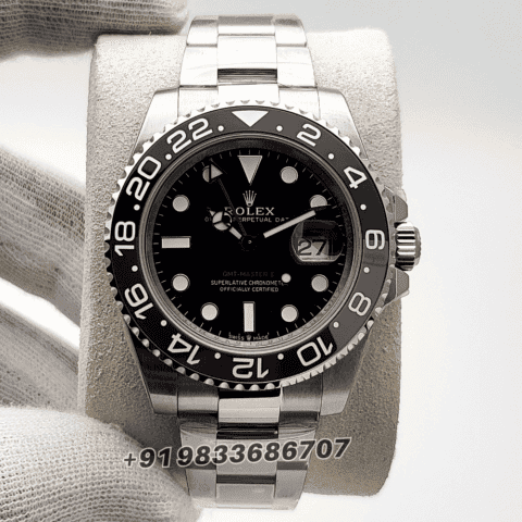 Rolex GMT Master II Black Dial 40mm Exact 1:1 Top Quality Replica Super Clone Swiss ETA 3285 Automatic Movement Watch