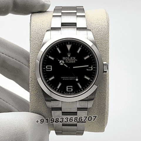 Rolex Explorer 40mm Black Dial Oystersteel Bracelet Exact 1:1 Top Quality Super Clone Replica Swiss ETA 3230 Automatic Movement Watch