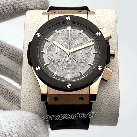 Hublot Classic Fusion Black Rubber Strap High Quality First Copy Watch