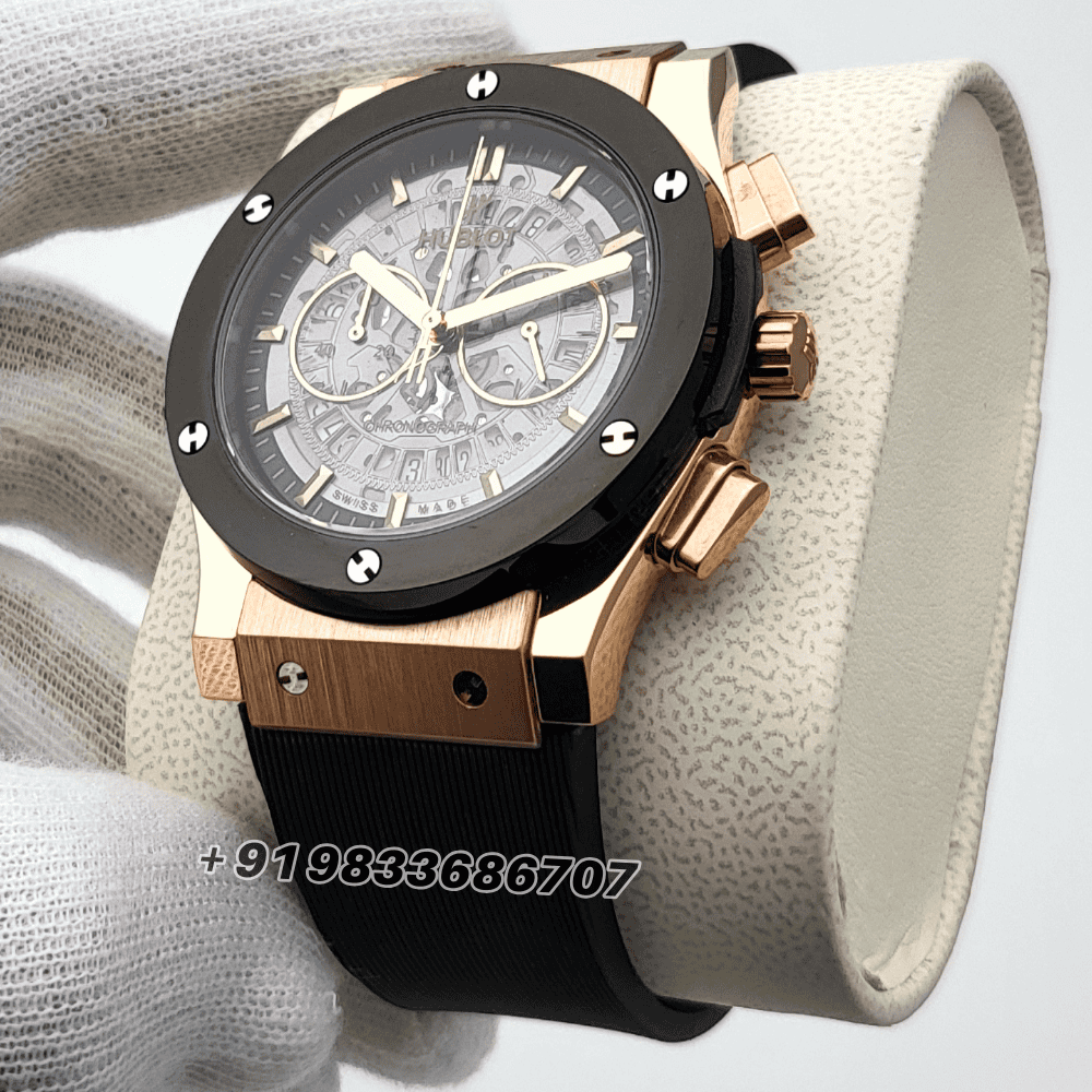 Hublot Classic Fusion Black Rubber Strap High Quality First Copy Watch