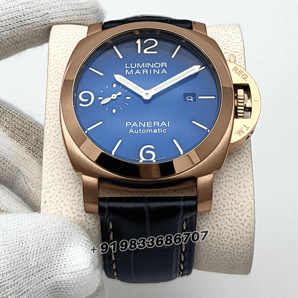 Luminor Panerai Marina Goldtech Blue Dial High Quality Swiss Automatic Watch