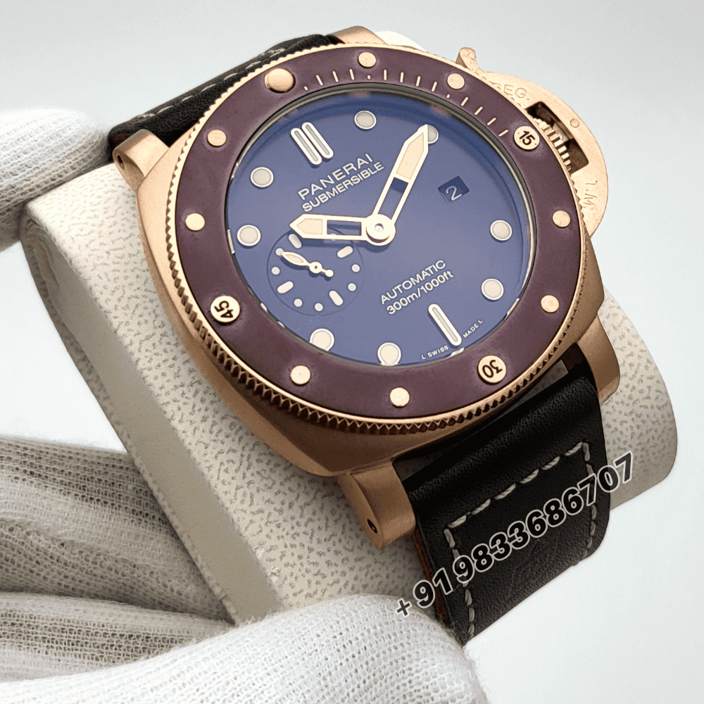 Luminor Panerai Submersible Bronzo Rose Gold Brown Dial High Quality Swiss Automatic Watch