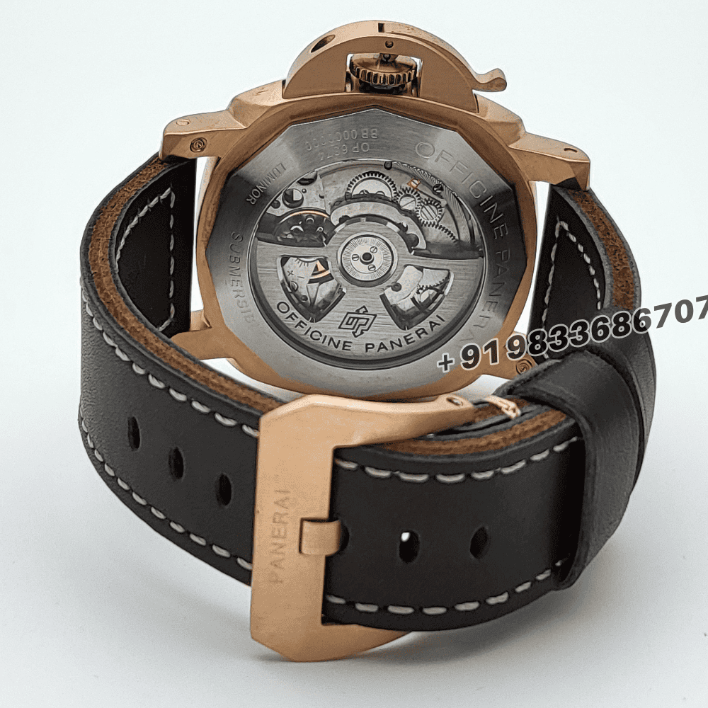 Luminor Panerai Submersible Bronzo Rose Gold Brown Dial High Quality Swiss Automatic Watch