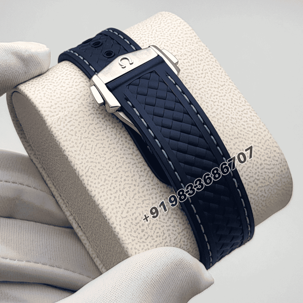 Omega Seamaster Aqua Terra Steel on Rubber 150m Co-Axial Master Chronometer GMT Worldtimer 43mm Exact 1:1 Top Quality Super Clone Replica Swiss ETA 8938 Automatic Movement Watch