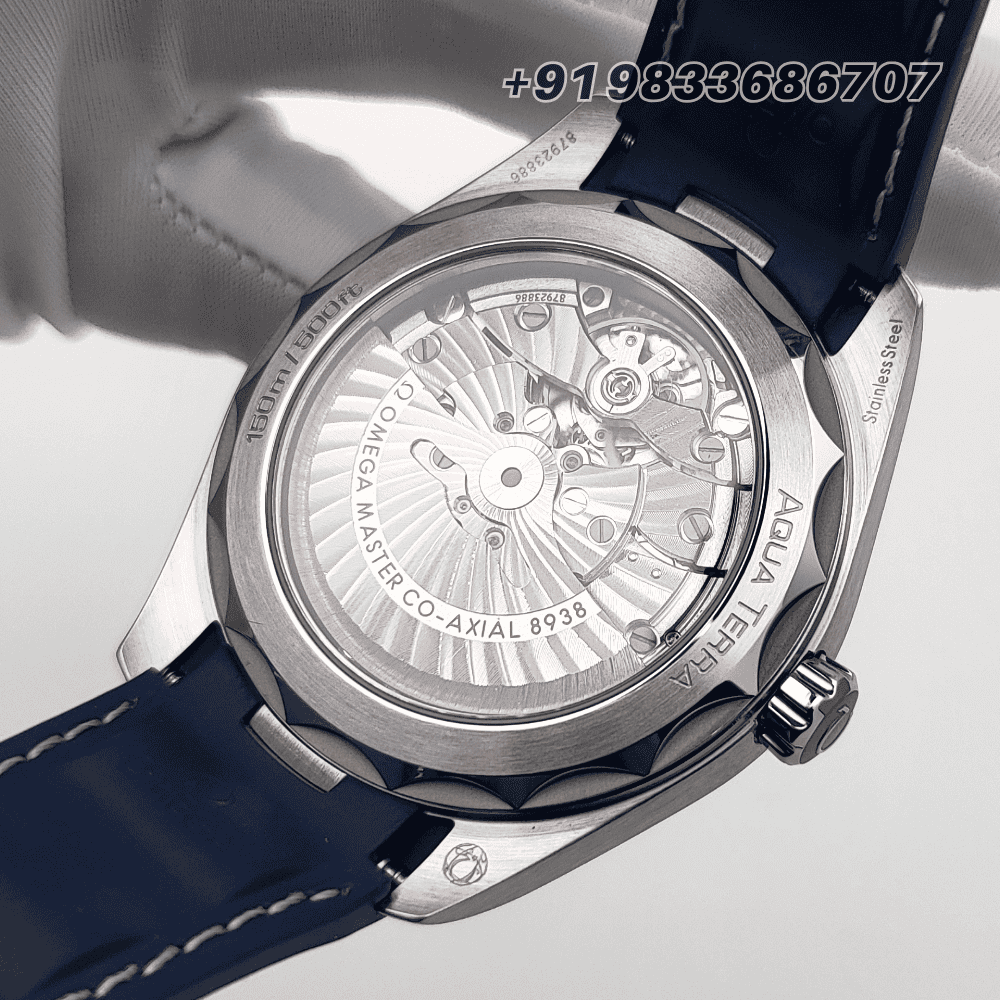 Omega Seamaster Aqua Terra Steel on Rubber 150m Co-Axial Master Chronometer GMT Worldtimer 43mm Exact 1:1 Top Quality Super Clone Replica Swiss ETA 8938 Automatic Movement Watch