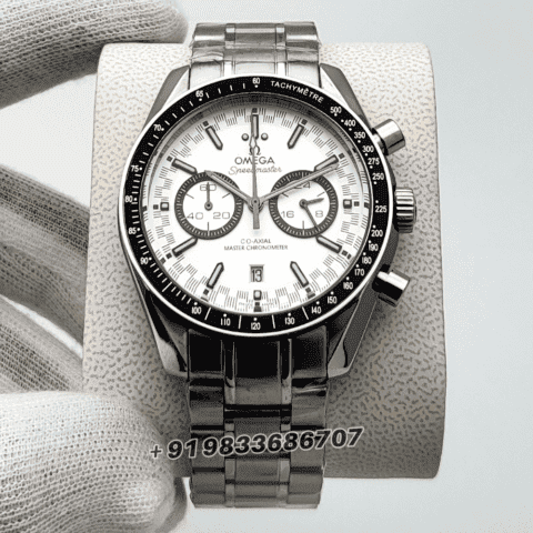 omega speedmaster replica Racing Co-Axial Master Chronograph White Dial