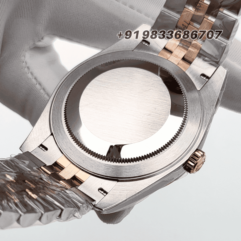 Rolex Datejust Oystersteel and Everose Gold Chocolate with Diamonds Set Dial 41mm Exact 1:1 Top Quality Super Clone Swiss ETA 3235 Automatic Movement Watch