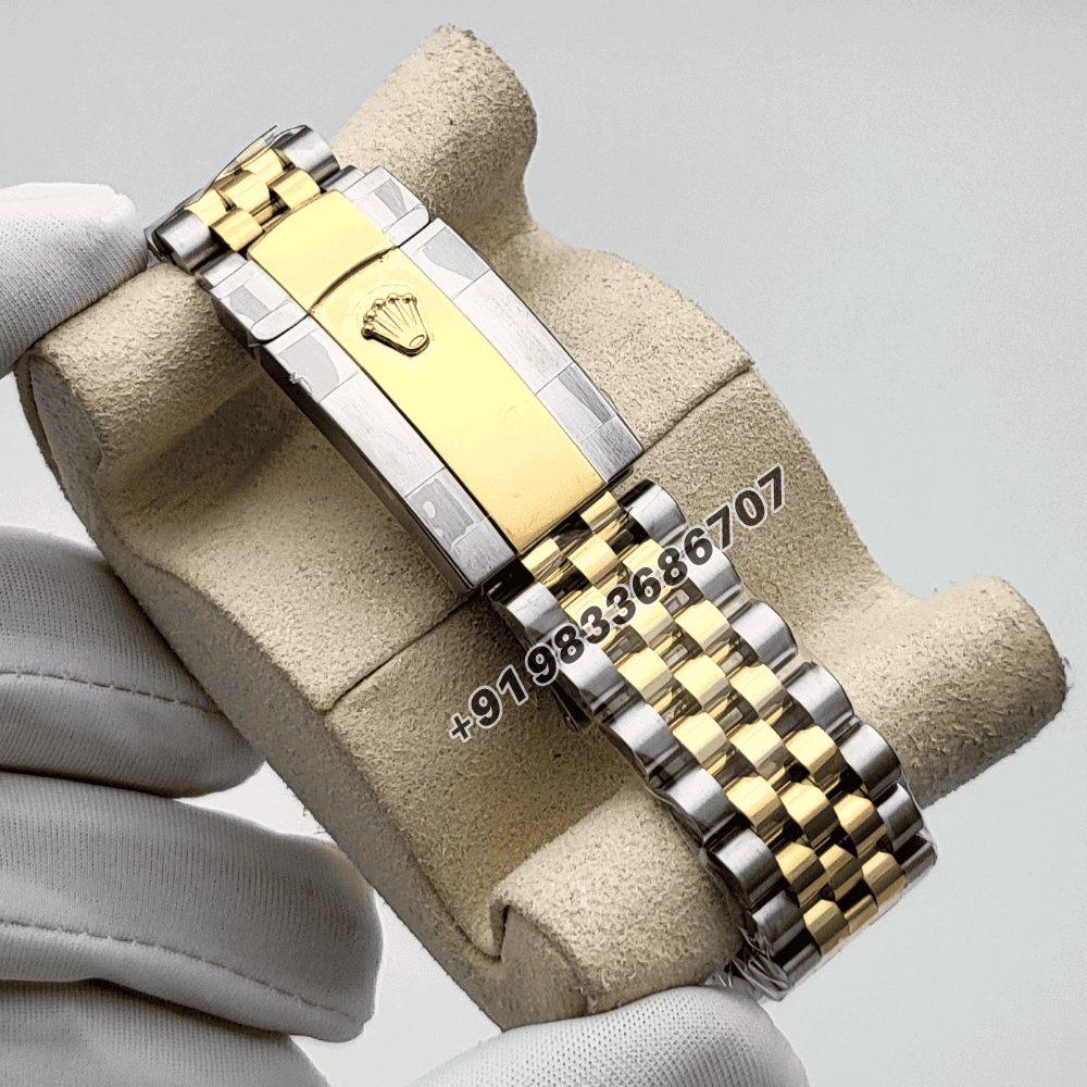 Rolex Datejust Oystersteel and Yellow Gold Champagne-Colour with Diamonds Set Dial 41mm Exact 1:1 Top Quality Super Clone Swiss ETA 3235 Automatic Movement Watch